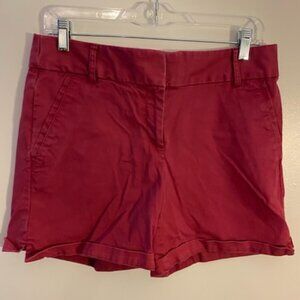 Ann Taylor LOFT maroon cotton shorts 6 inch inseam size 2